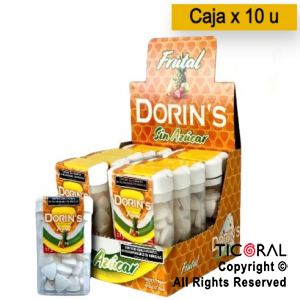 GOLO PASTILLAS CORAZONCITOS DORINS SIN AZUCAR FRUTAL 10 CAJITAS X 17 GR C/U